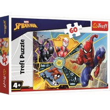 17372 4+ Yaş Çocuklar Için Internette 60 Parça Yapboz, Disney Marvel Örümcek Adam