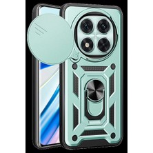 Bin1çeşit Redmi Note 14 Pro 4g Kılıf Pars Lens Yüzüklü Silikon - Yeşil
