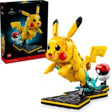 Pokémon Pikachu ve Poké Topu 72152 - Yetişkin Kadınlar ve Erkekler Için Yıldırım Standı Içeren Duruşu Ayarlanabilir Dekoratif Koleksiyonluk Model Yapım Seti, Hediye Fikri (2050 Parça)