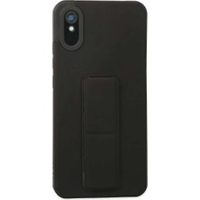 Bin1çeşit Redmi 9A Kılıf Mega Standlı Silikon - Siyah