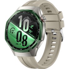Sneezy Huawei Watch Gt7 Pro 46MM Ile Uyumlu Spor Silikon Metal Tokalı Soft Saat Kordonu