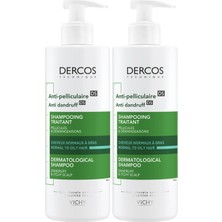 Dercos Anti-Dandruff Normal ve Yağlı Saçlar Için Kepek Karşıtı Şampuan 390 ml 2 Adet