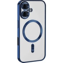 Bin1çeşit Iphone 16 Kılıf Kross Magneticsafe Kapak - Lacivert