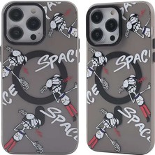 Bin1çeşit iPhone 14 Pro Kılıf Apollo Magneticsafe Desenli Kapak - Apollo Siyah - 3