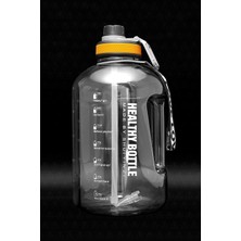 Winta Bpa Içermez Motivasyonel Su Matarası 2.5 Lt Siyah Su Matarası, Su Şişesi, Suluk (Çantasiz) VLT1302