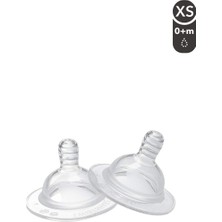Silikon Anti-Kolik 2'li Biberon Emziği X-Small 0+ Ay