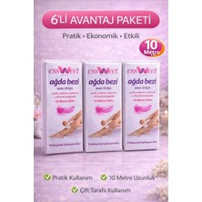 Bin1çeşit Essweet Ağda Bezi 10 Metre Dilim Profesyonel Epilasyon Bezi Çift Taraflı Kullanım Yırtılmaz Dayanıklı Ağda Bandı 6 Paket