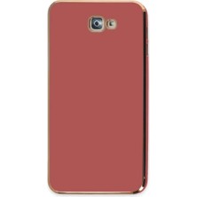 Bin1çeşit Galaxy J7 Prime Kılıf Volet Silikon - Kırmızı
