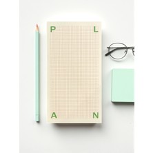 Masaüstü Planlayıcı | Kopar-At Kareli Not Kağıdı Not Defteri | 150 Yaprak, 90 gr Ivory Kağıt | Uzun Form Planlayıcı – 226X118 mm (Plan)