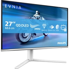 Evnia 27M2N6501L 27" 240Hz 0.03MS Pivot Qd-Oled Yükseklik Ayarlı Amb Beyaz Gaming Monitör
