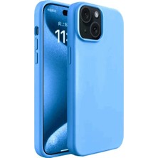 Bin1çeşit iPhone 15 Plus Kılıf First Silikon - Mavi