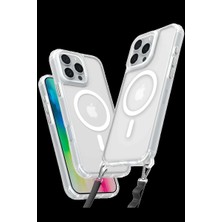 Bin1çeşit iPhone 16 Pro Kılıf Enka Magsafe Silikon Kılıf - Şeffaf