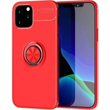 Bin1çeşit Iphone 12 Kılıf Range Yüzüklü Silikon - Kırmızı