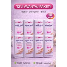 Bin1çeşit Essweet Ağda Bezi 10 Metre Dilim Profesyonel Epilasyon Bezi Çift Taraflı Kullanım Yırtılmaz Dayanıklı Ağda Bandı 12 Paket