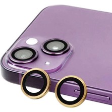 Bin1çeşit iPhone 15 Raze Metal Kamera Lens - Sarı