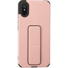 Bin1çeşit Redmi 9A Kılıf Mega Standlı Silikon - Pudra
