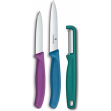 6.7116.33C1 Swiss Classic 3lü Bıçak ve Soyacak Set, Renkli