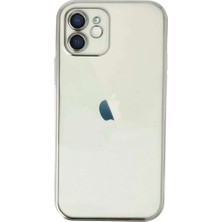 Bin1çeşit iPhone 12 Kılıf Razer Lensli Silikon - Gümüş