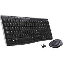920-004536 MK270 Kablosuz Klavye ve Fare Combo - Klavye ve Fare Dahil, 2.4ghz Bırakmasız Bağlantı, Uzun Pil Ömrü