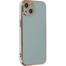 Bin1çeşit iPhone 14 Kılıf Volet Silikon - Açık Yeşil