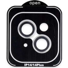 Bin1çeşit iPhone 14 Pvd Metal Kamera Lens - Gümüş
