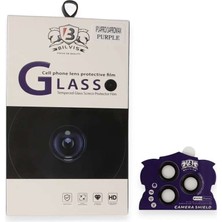Bin1çeşit iPhone 14 Pro Max Bilvis Titan Kamera Lens - Derin Mor