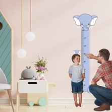Fil Karakterli Çocuk Boy Cetveli – Oyun Odası Için Sevimli Sticker