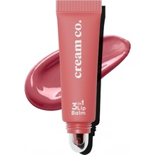 Nemlendirici Parlatıcı 3in1 Lip Balm, Dudak Bakım, Cupcake Rose Gülkurusu, Hyaluronik Asit Seramid