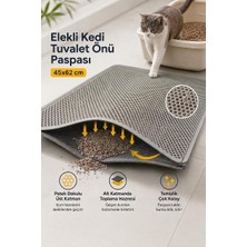 Flex Elekli Kedi Tuvaleti Önü Paspası, 45X62 Cm, Orta Boy