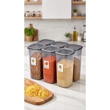 Vilora Home 6'lı Jumbo Boy Erzak Saklama Kabı 1750 ml