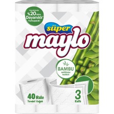 Süper Maylo Bambu Katkılı Tuvalet Kağıdı 40LI