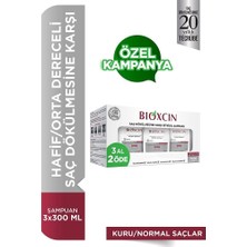 Klasik Bitkisel Kuru ve Normal Saçlar Için 3X300 ml Saç Dökülmesine Karşı Şampuan