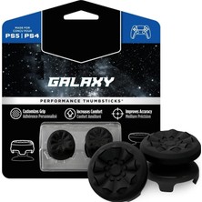 Galaxy Black For Playstation 4 (Ps4) And Playstation 5 (Ps5) | Performance Thumbsticks | 1 High-Rise, 1 Mid-Rise | Black