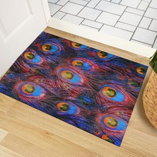 Kapı Önü Paspası - Modern ve Şık Kapı Paspası | Ev, Ofis ve Dış Mekân Kullanımı Için (Tavus Kuşu Tüyü) 45X65