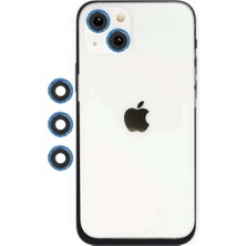 Bin1çeşit iPhone 14 Shine Kamera Lens - Mavi