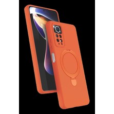 Bin1çeşit Redmi Note 12 Pro 4g Regal Magsafe Standlı Kapak - Turuncu