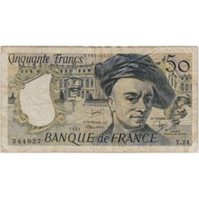 Banknoting Fransa 50 Frank 1981 Temiz.