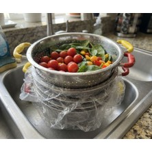 1 Adet Paslanmaz Çelik Mutfak Süzgeci Isıya Dayanıklı Ergonomik Plastik Kulplu Süzgeç