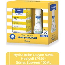 Güneş Losyonu SPF50 100 ml + Mustela Hydra Bebe 50 ml