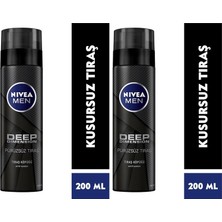Men Erkek Deep Dimension Tıraş Köpüğü 200 Ml, Kusursuz Tıraş,aktif Karbon, Kaygan Tıraş Deneyimi (2 Paketi)