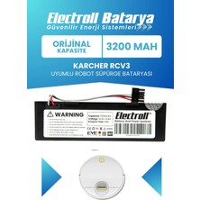 Electroll Karcher Rcv3 Uyumlu Batarya (Standart Kapasite) 3200MAH Pil Robot Süpürge Bataryası