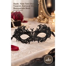 Yenilig 2 Adet Venedik Dantel Işlemeli Parti Maskesi – Siyah, Yüze Tam Oturan Tasarım, Karnaval Maske, Masquerade Mask