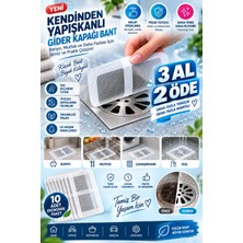 Tasarım Evi 10 Adet Gider Kapatıcı Pislik Tutucu Kendinden Yapışkanlı Banyo Gider Kapağı Çok Amaçlı Bant