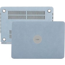 Defne Store MacBook Air 13 Inç A1369 A1466 Uyumlu Mavi Kumaş Kaplamalı Sert Kılıf