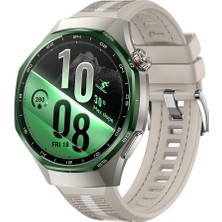 Sneezy Huawei Watch Gt7 Pro 46MM Ile Uyumlu Sportstripe Örgü Desen Metal Tokalı Silikon Akıllı Saat Kordonu