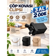 Tasarım Evi Dokunmatik Çöp Kovası Clips Kapağı Yedek Siyah Plastik 1 Parça Çok Amaçlı Kullanım