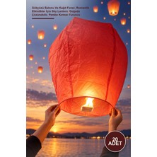 Yenilig 20 Adet Dilek Feneri – Gökyüzü Balonu ve Kağıt Fener, Romantik Etkinlikler Için Sky Lantern, Doğada Çözünebilir, Pembe Kırmızı Turuncu