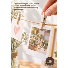 Yenilig 300 Adet Mini Ahşap Mandal – Dekoratif Fotoğraf Klipsi ve Not Tutucu, Nikah Bebek Şekeri Süsleme Için Wooden Mini Clip