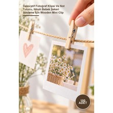 Yenilig 100 Adet Mini Ahşap Mandal – Dekoratif Fotoğraf Klipsi ve Not Tutucu, Nikah Bebek Şekeri Süsleme Için Wooden Mini Clip