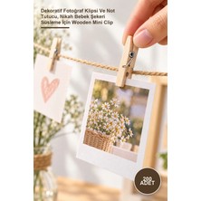 Yenilig 200 Adet Mini Ahşap Mandal – Dekoratif Fotoğraf Klipsi ve Not Tutucu, Nikah Bebek Şekeri Süsleme Için Wooden Mini Clip